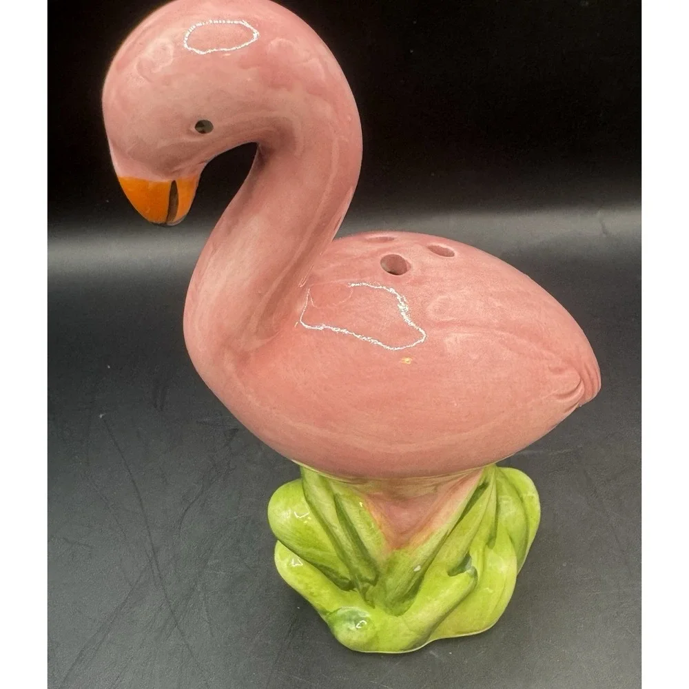 Pink Flamingos Porcelain Salt & Pepper Shakers 4.5